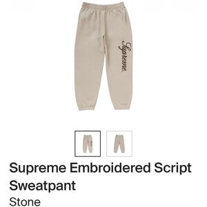 Supreme Script Bone Sweatpants in Large